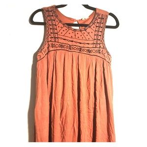 Pink Flowy Printed Dress